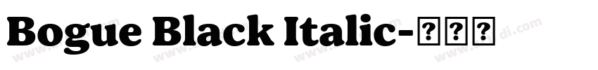 Bogue Black Italic字体转换